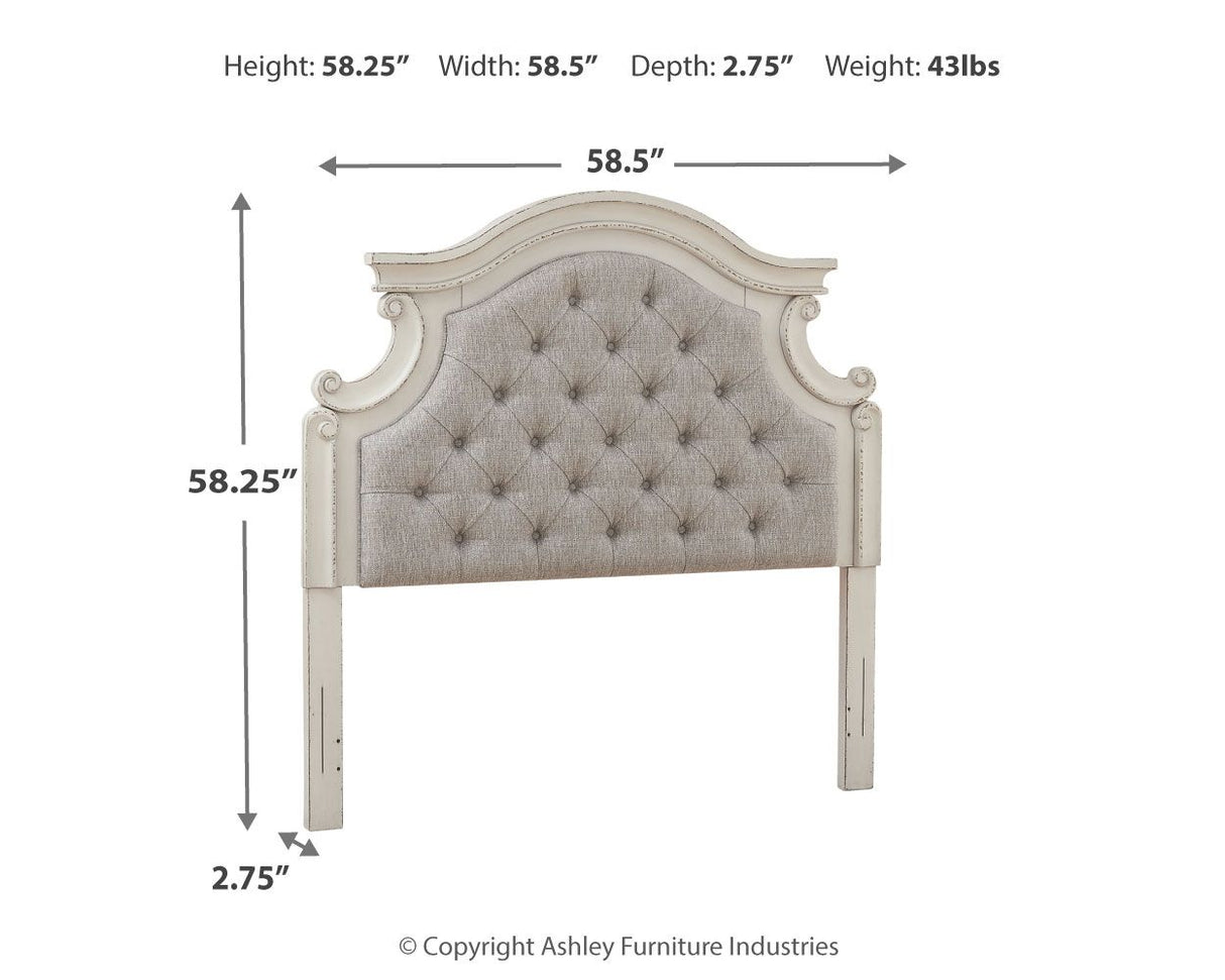 Realyn - Chipped White - Full UPH Panel Headboard by Signature Design by Ashley® | Bel Furniture
