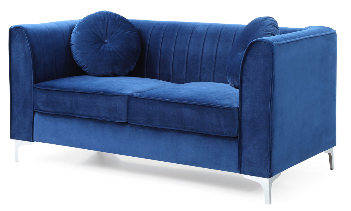 Glam Styled Micro Suede Loveseat