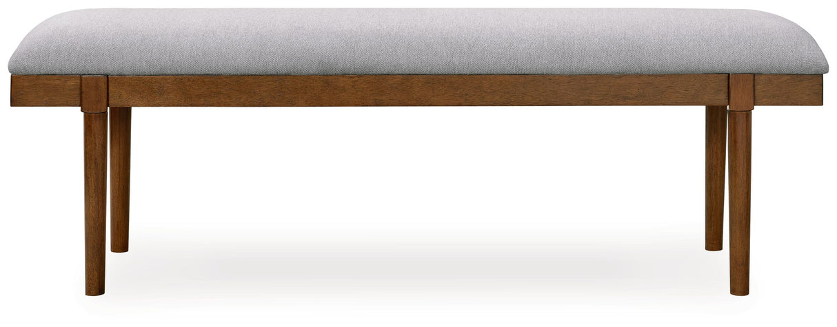 Lyncott - Gray / Brown - Large Upholstered Dining Room Bench by Signature Design by Ashley® | Bel Furniture