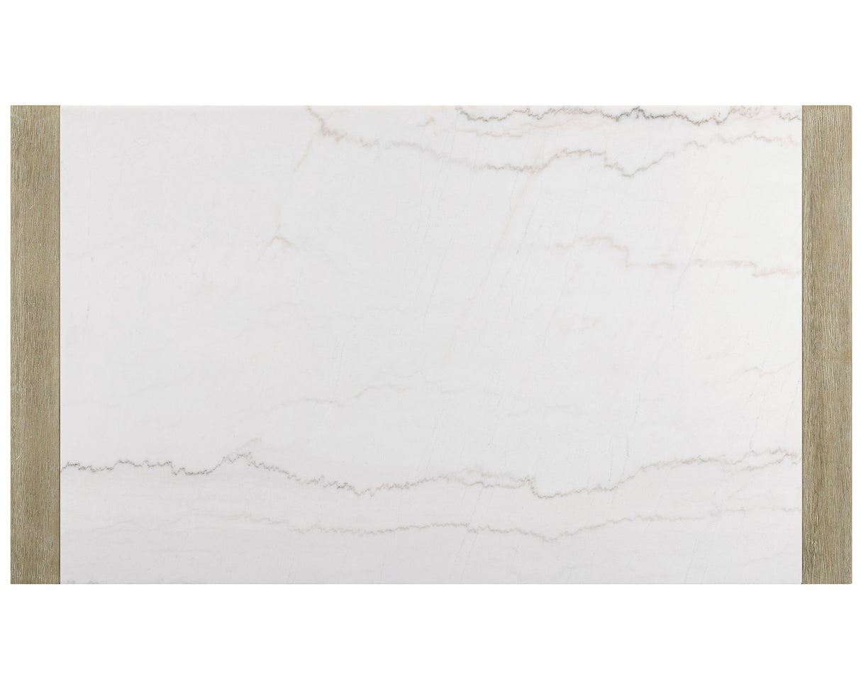 Hazel - Genuine Marble Dining Table - Wired White