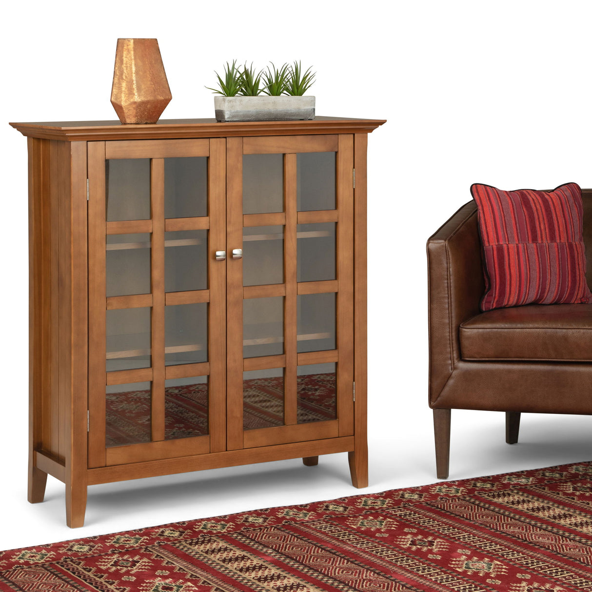 Acadian - Medium Storage Cabinet, Handcrafted by Simpli-Home | Bel Furniture