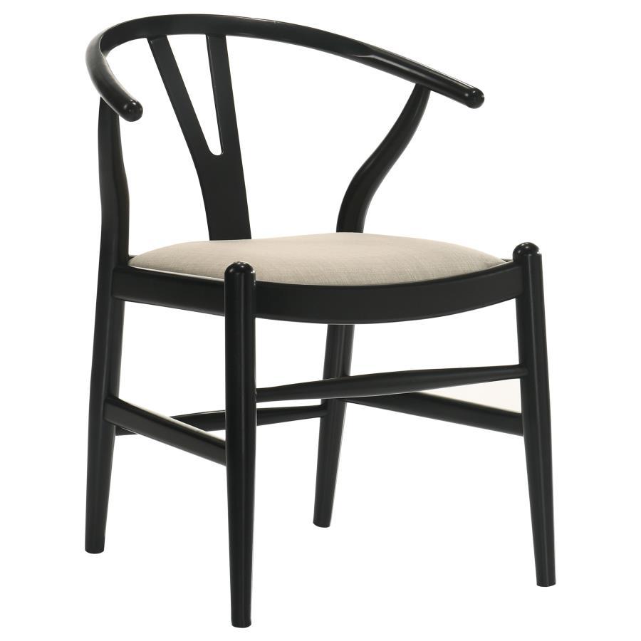 Crestmont - Wood Wishbone Dining Side Chair (Set of 2) - Black by Coaster Fine Furniture | Bel Furniture