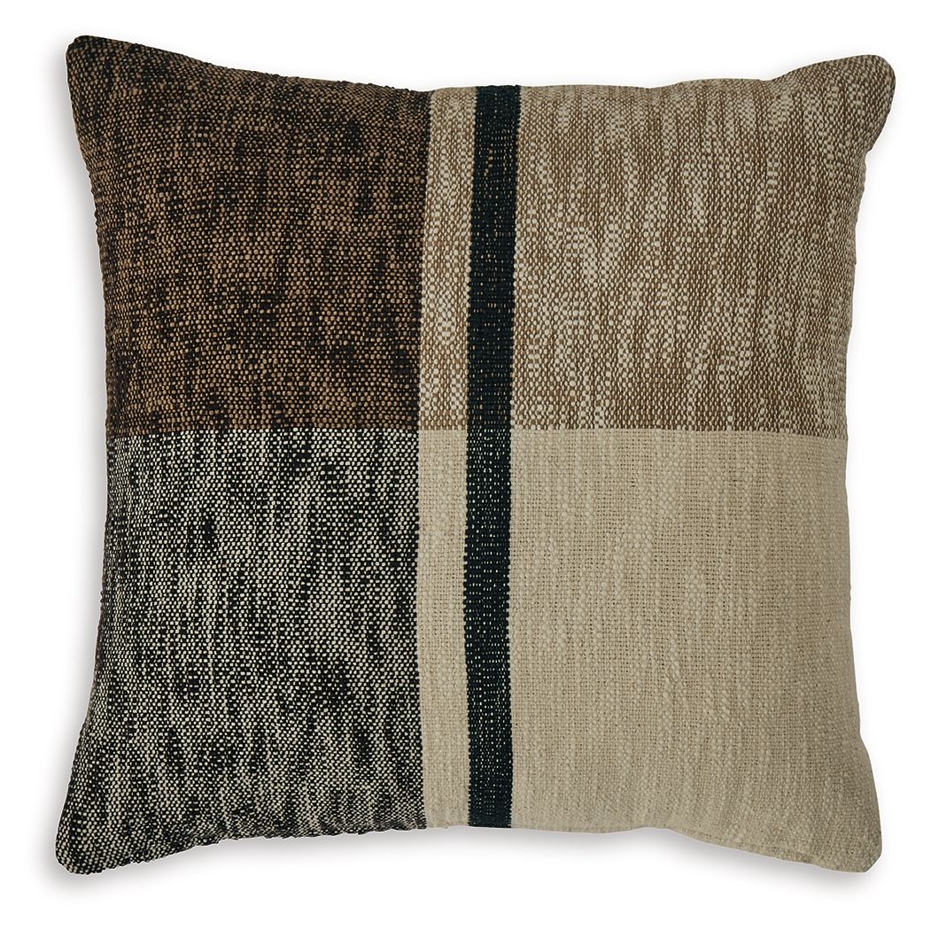 Adrielton Pillow (Set of 4) Black and Brown and Tan