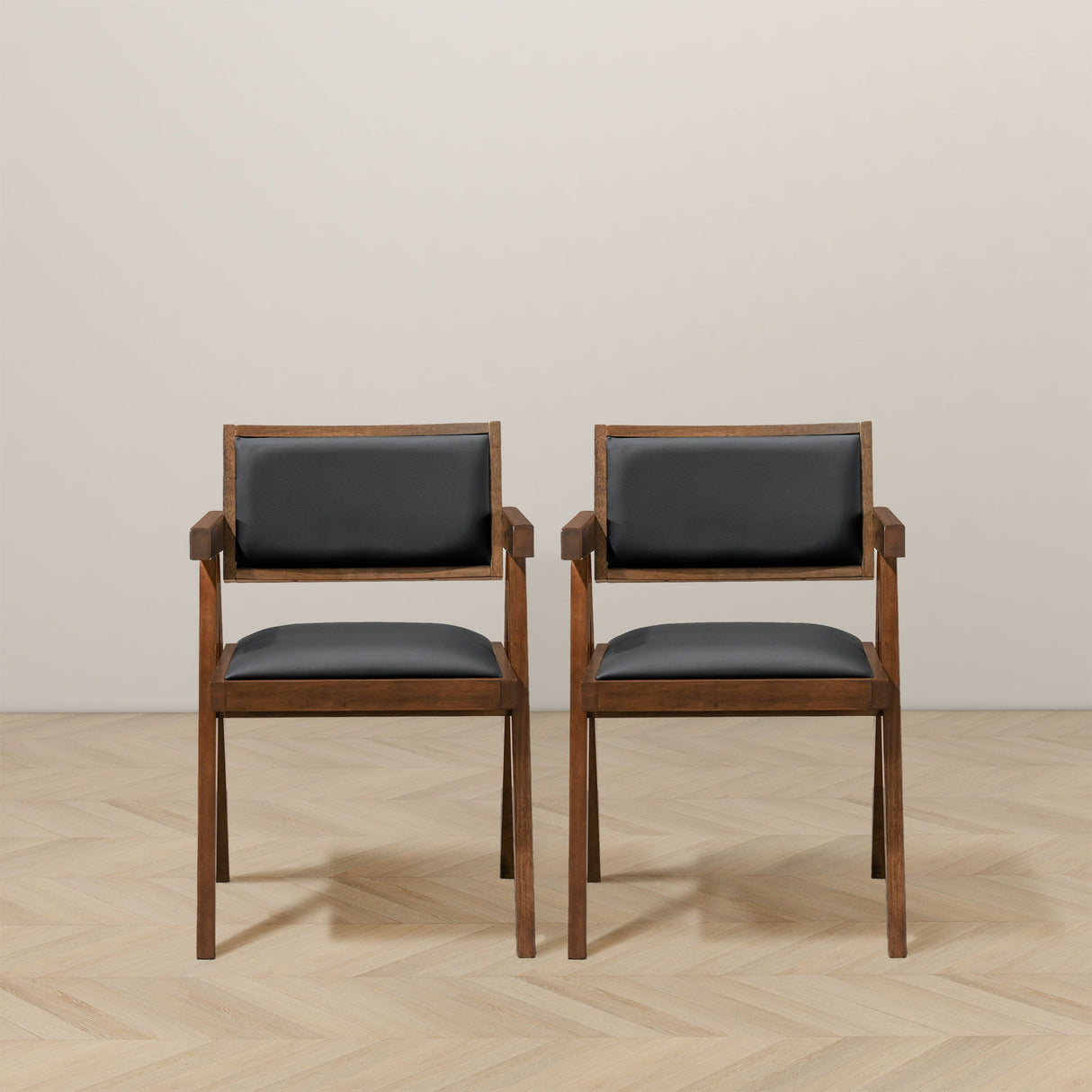 Athena - Dining Chair (Set of 2) - Black / Brown by Ashcroft Furniture | Bel Furniture