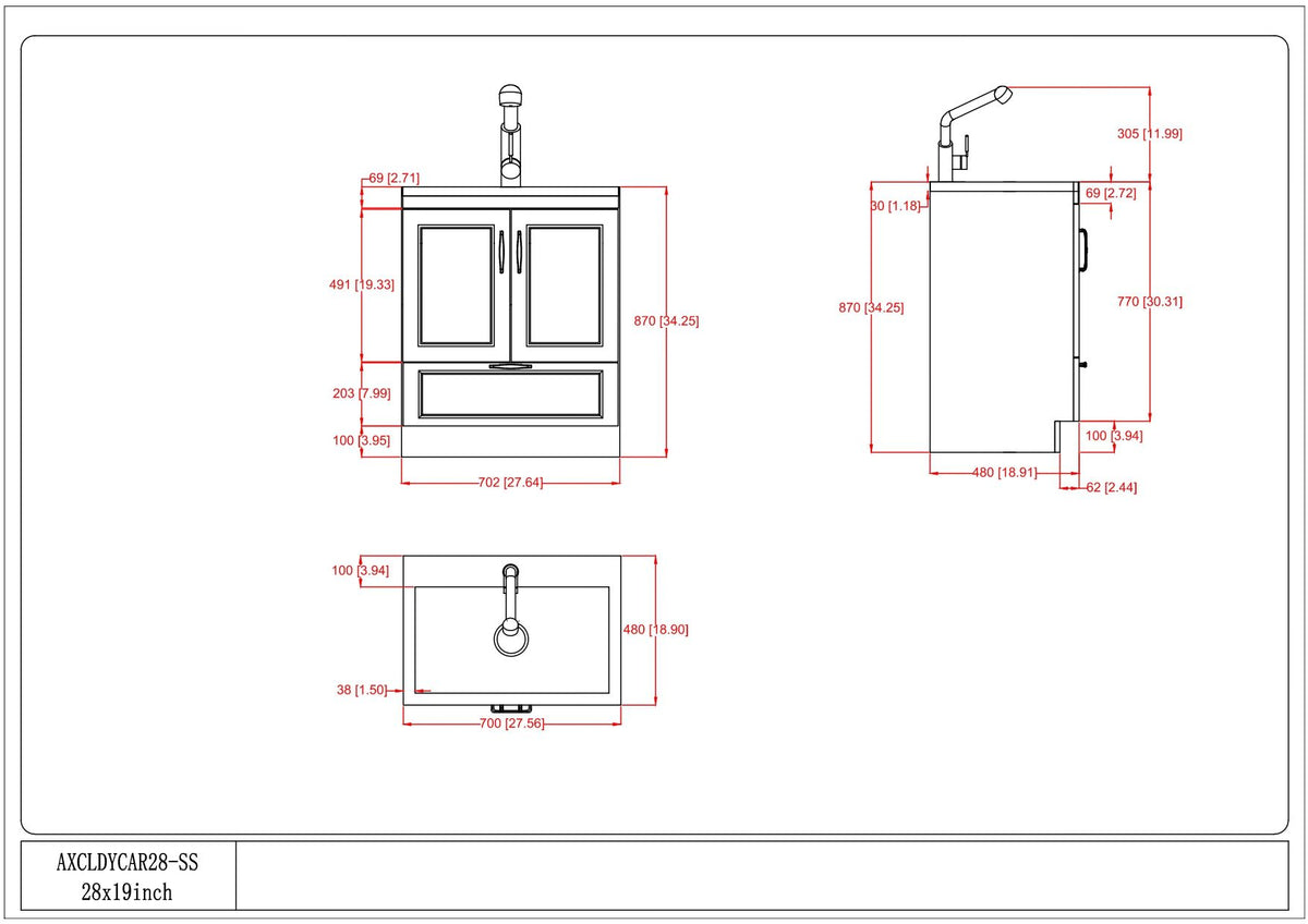 Cardinal - Laundry Cabinet With Faucet And Sink - White