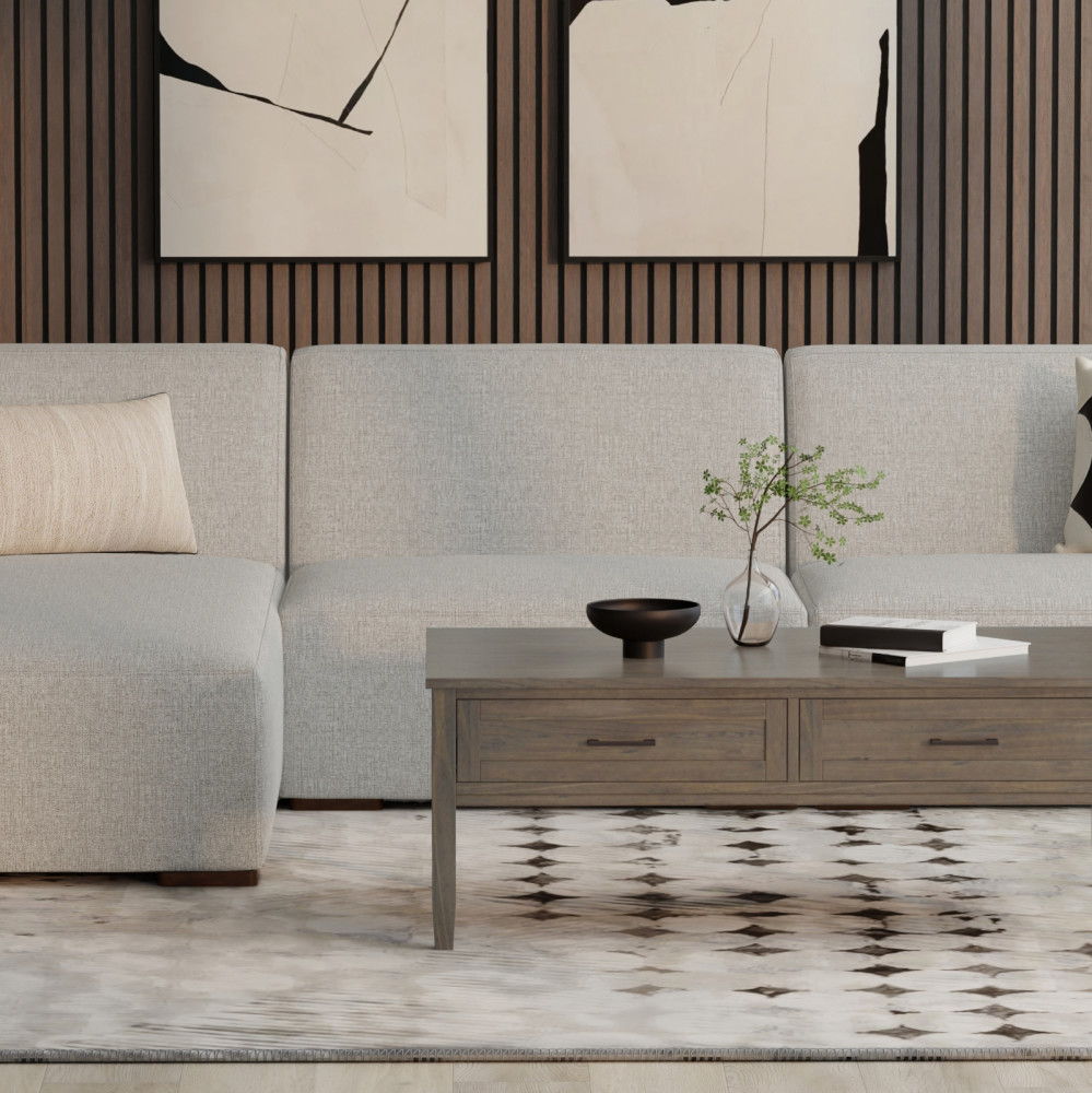 Rex - Center Sofa Module - Gray by Simpli-Home | Bel Furniture