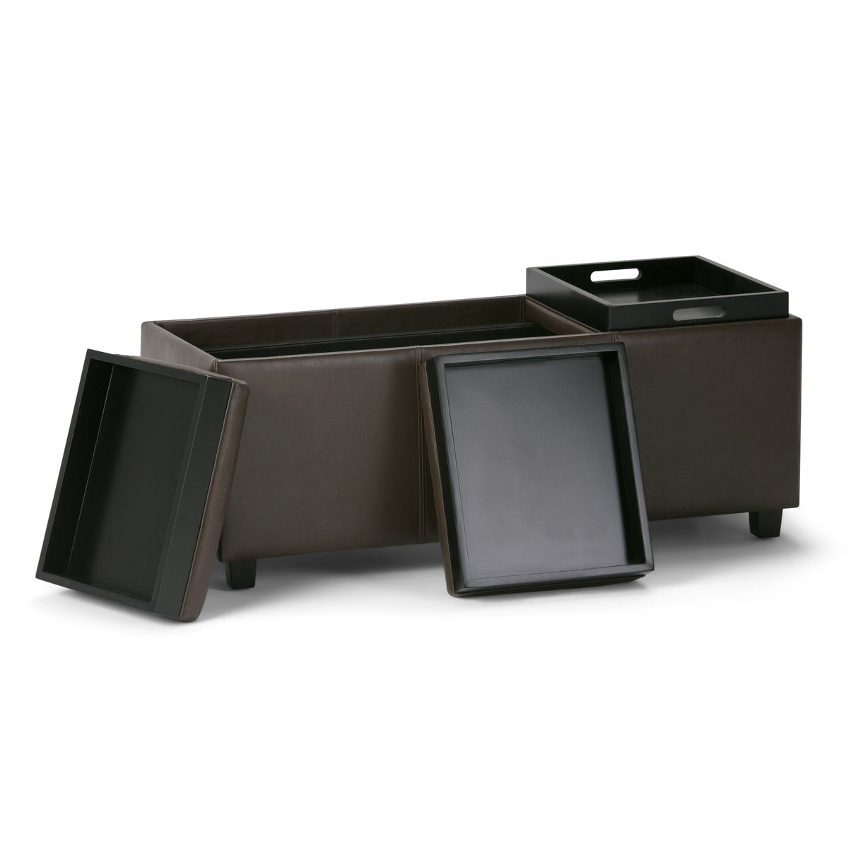 Avalon - Upholstered Storage Ottoman by Simpli-Home | Bel Furniture