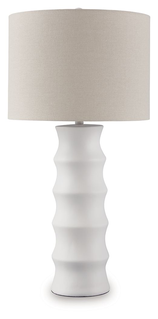 Veraleigh - Poly Lamp White Table Lamps by Signature Design by Ashley® | Bel Furniture
