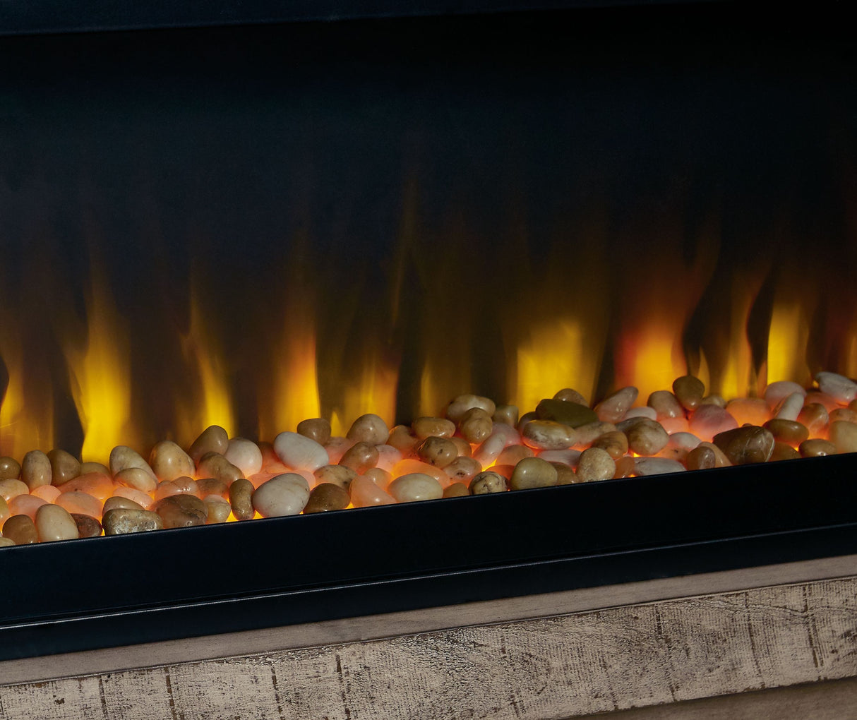 Entertainment Accessories - Black - Wide Fireplace Insert by Signature Design by Ashley® | Bel Furniture