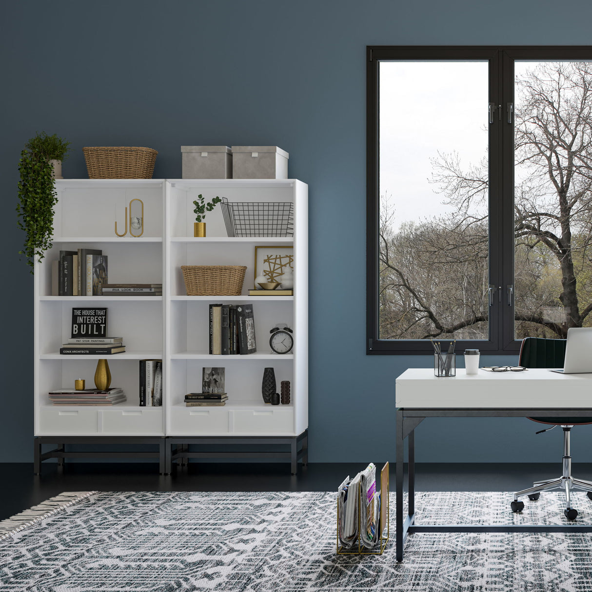 Banting - Mid Century Handcrafted Bookcase by Simpli-Home | Bel Furniture