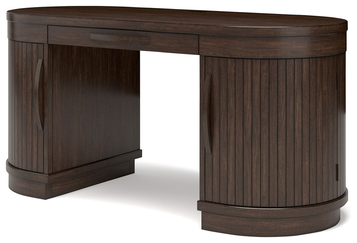 Korestone - Warm Brown - Home Office Desk by Signature Design by Ashley® | Bel Furniture