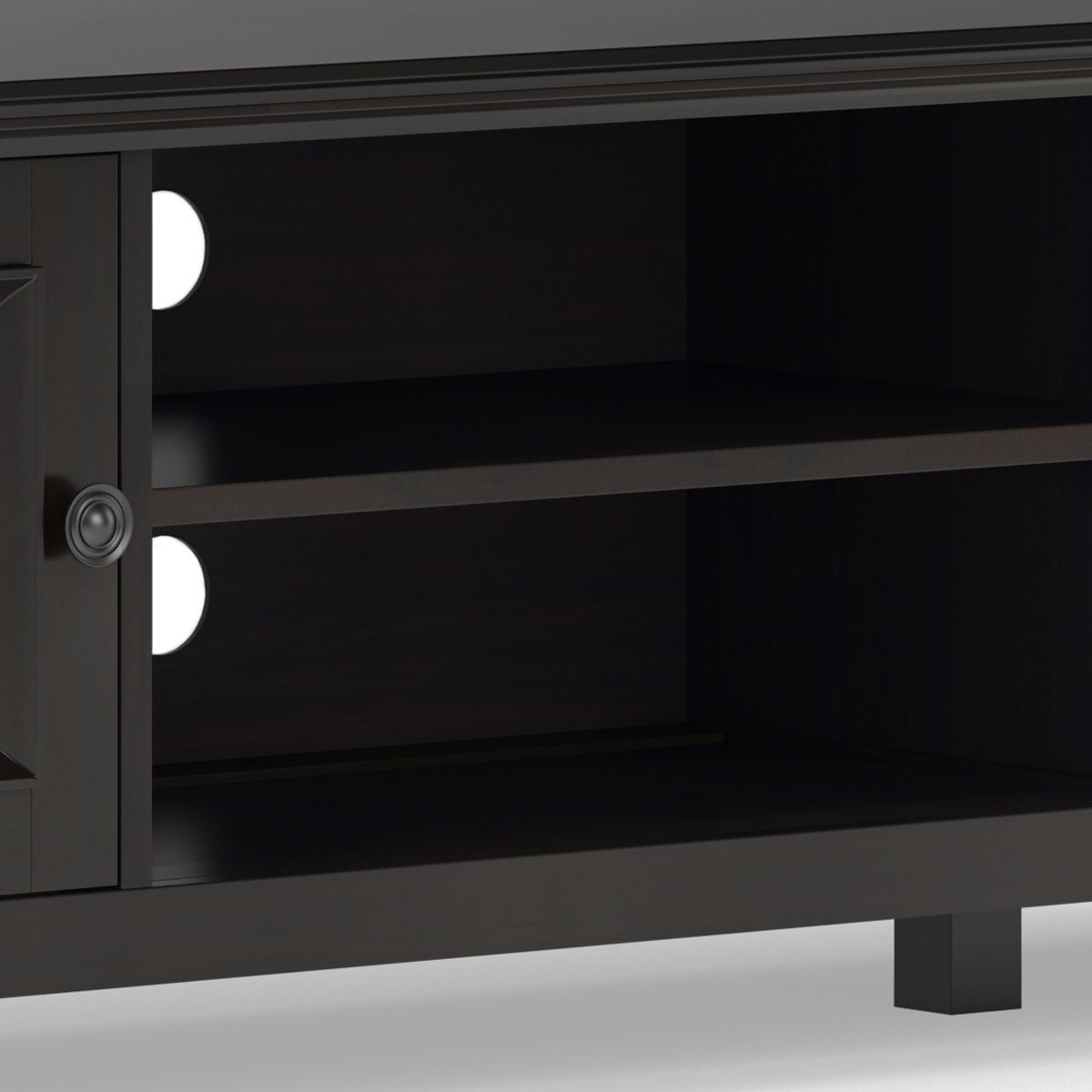 Amherst - Low TV Media Stand - Hickory Brown by Simpli-Home | Bel Furniture