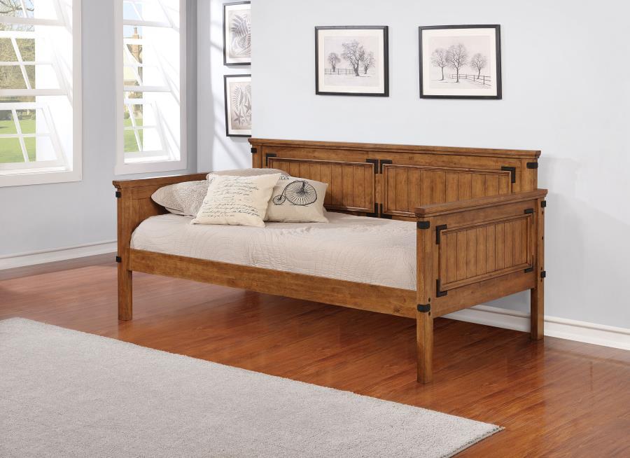 Oakdale - Wood Twin Daybed - Rustic Honey by CoasterEssence | Bel Furniture