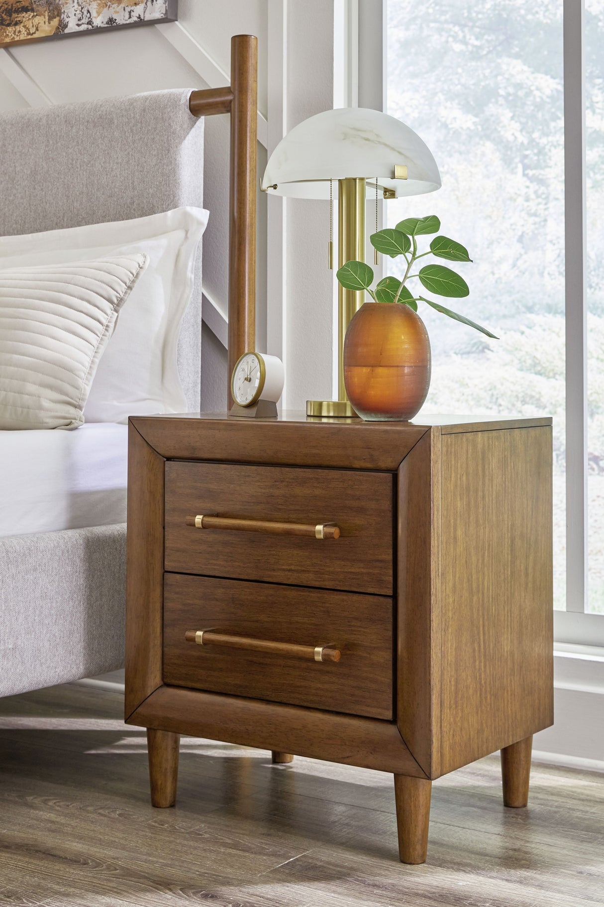 Lyncott - Brown - Two Drawer Night Stand by Signature Design by Ashley® | Bel Furniture