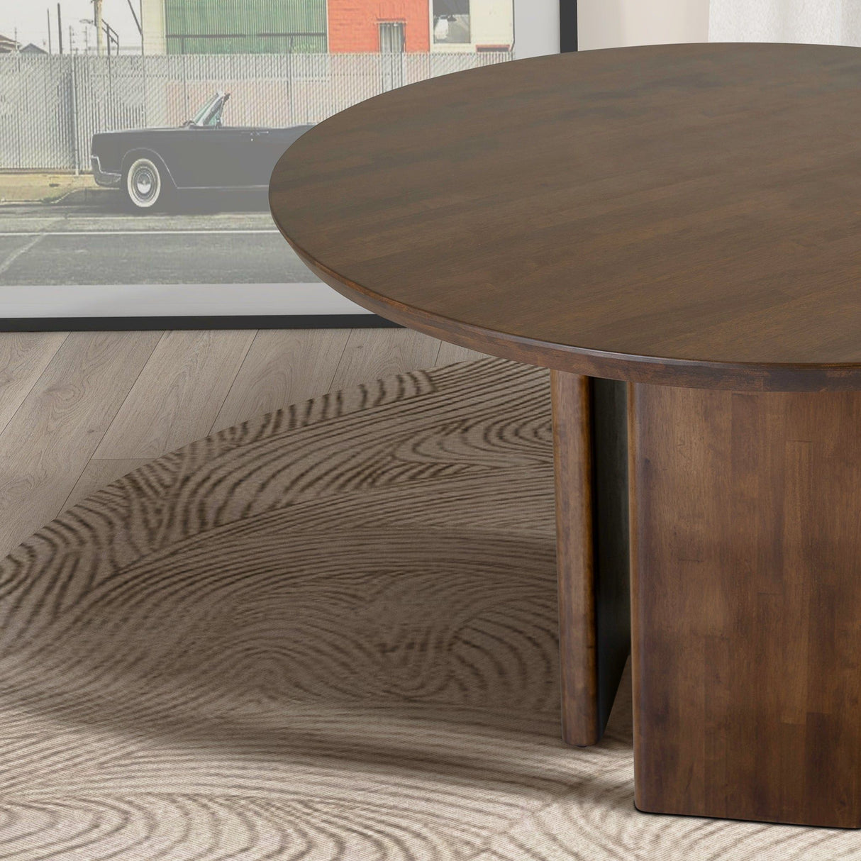 Alden - Round Dining Table - Walnut by Ashcroft Furniture | Bel Furniture