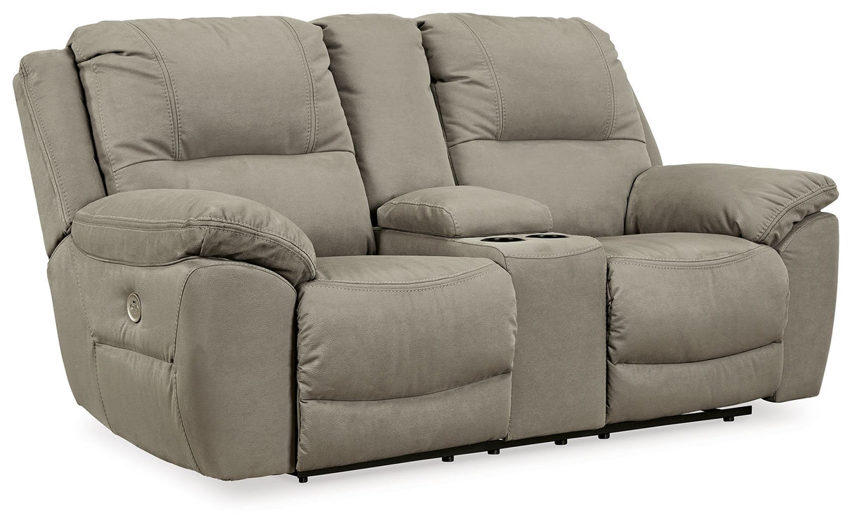 Next-Gen Gaucho DBL REC PWR Loveseat with Console Putty
