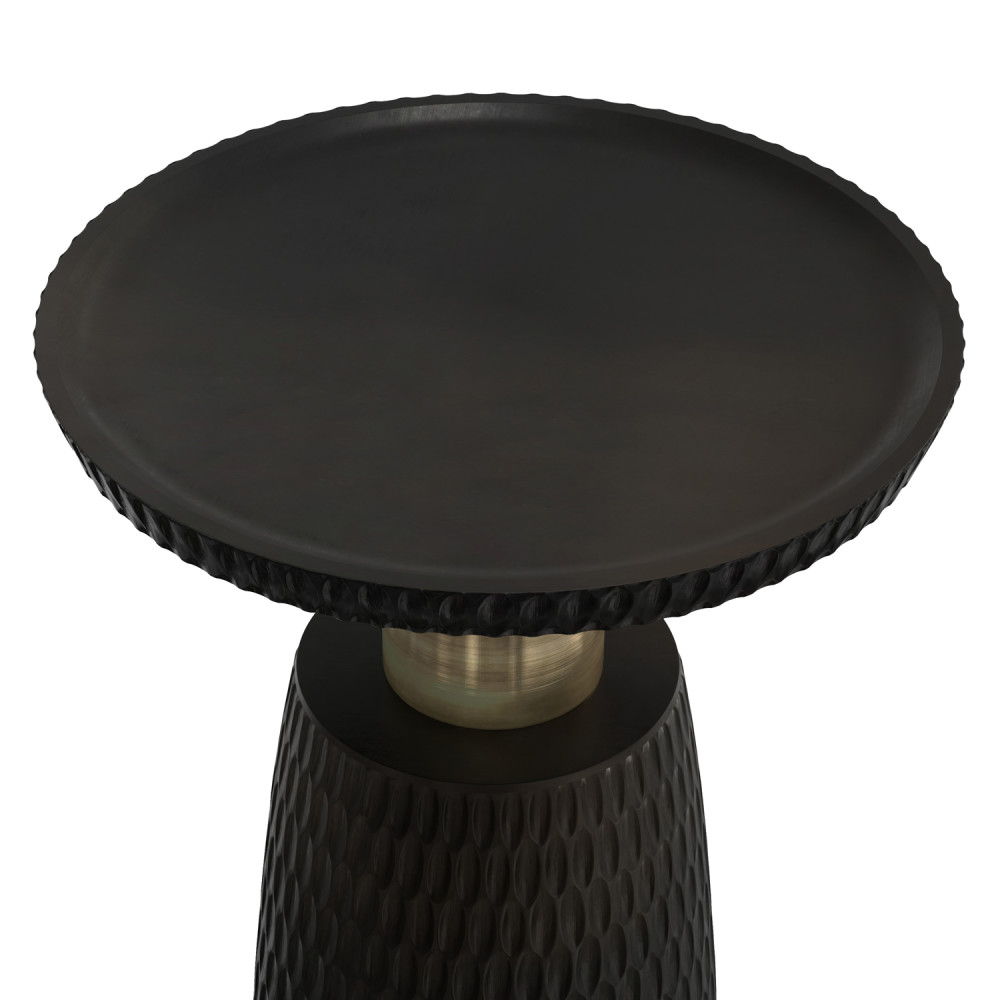 Breanna - Side Table - Black / Gold by Simpli-Home | Bel Furniture