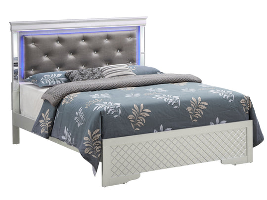 Bed With LED Light Accents Headboard - view 2