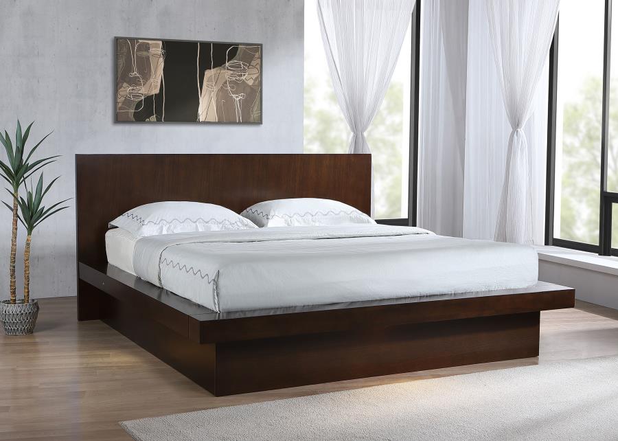 Jessica - Wood LED Panel Bed