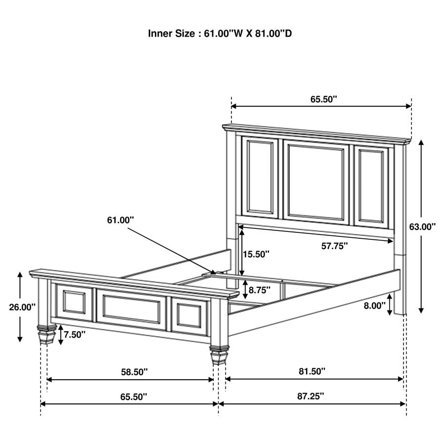 Sandy Beach - Panel Bedroom Set