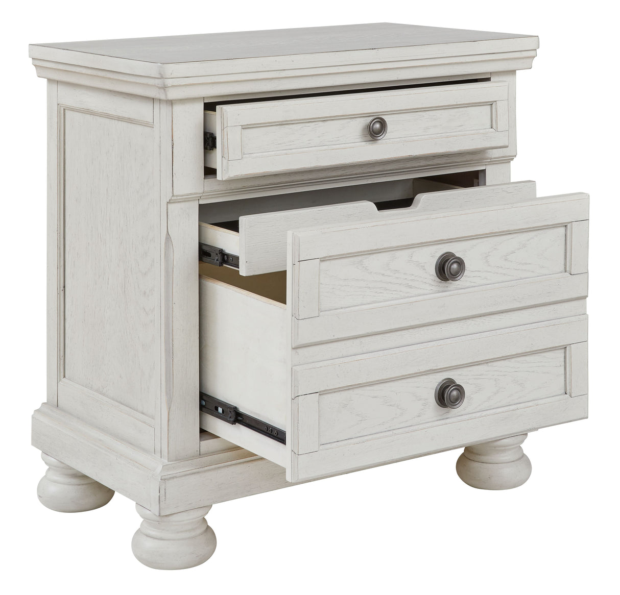 Robbinsdale - Antique White - Two Drawer Night Stand by Signature Design by Ashley® | Bel Furniture