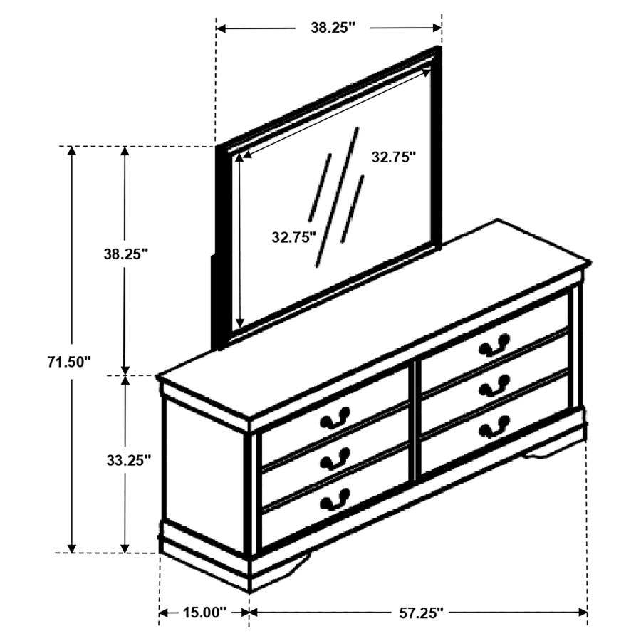 Louis Philippe - Six-Drawer Dresser