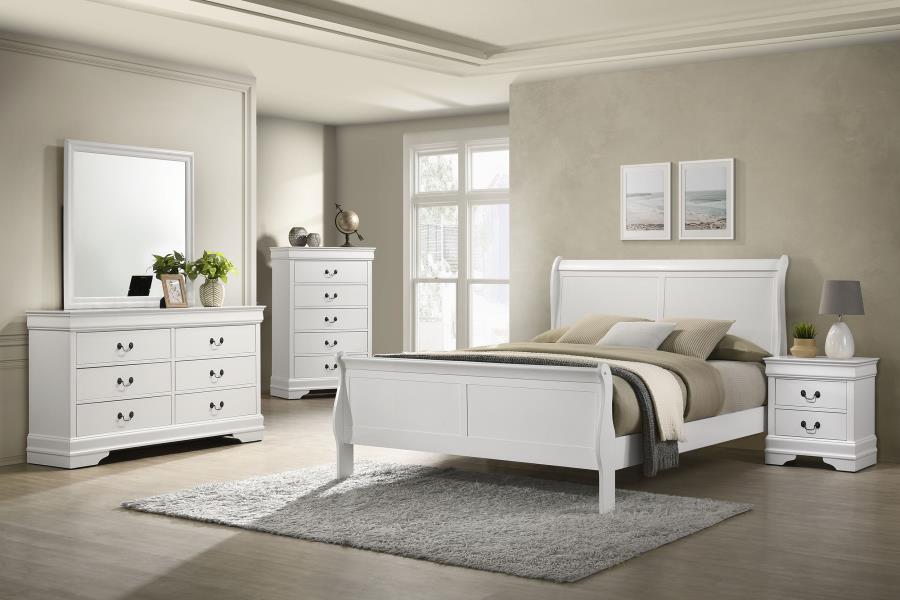 Louis Philippe - 38.25" Dresser Mirror - White