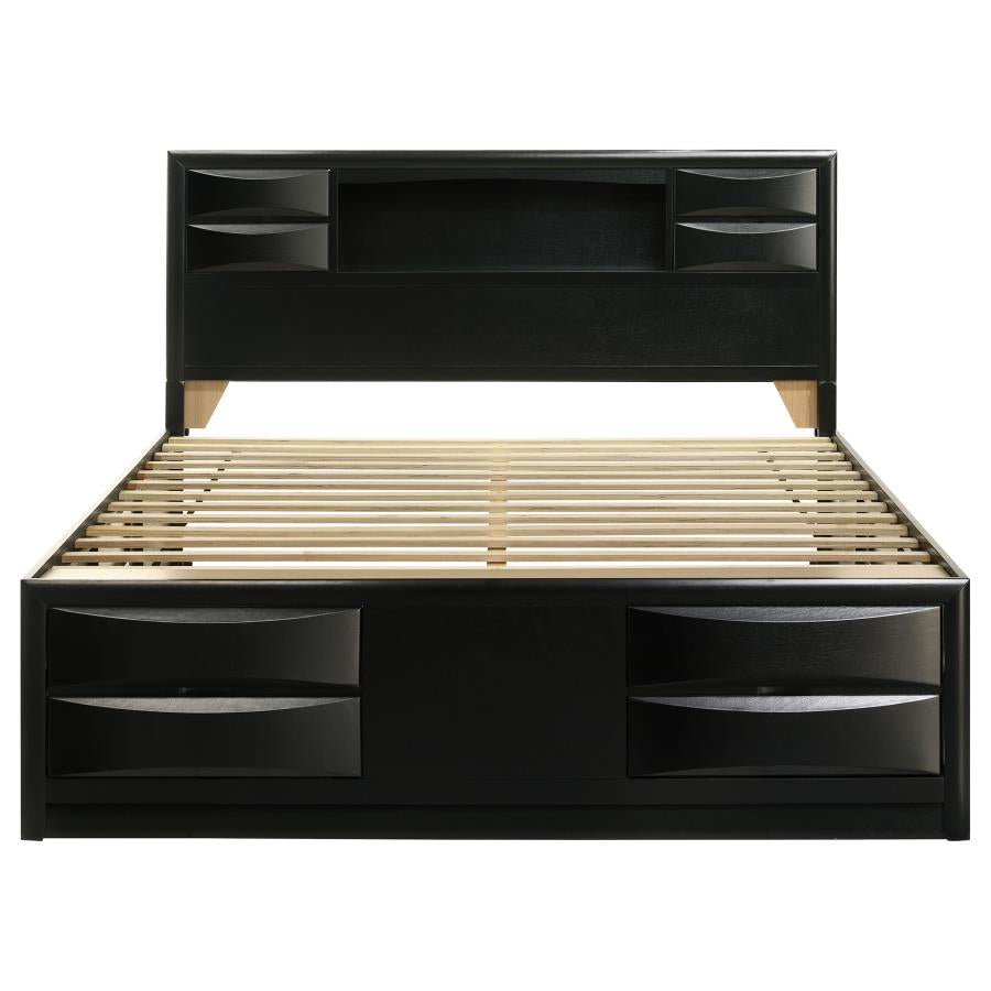 Briana - Wood Storage Bookcase Bed
