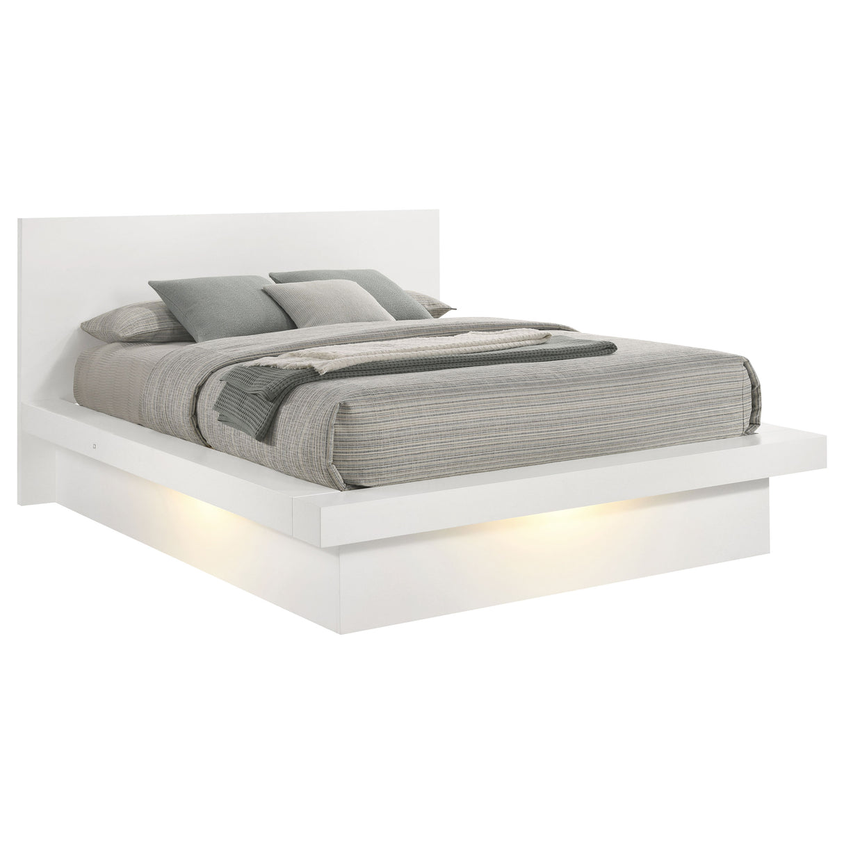 Jessica - Wood LED Panel Bed