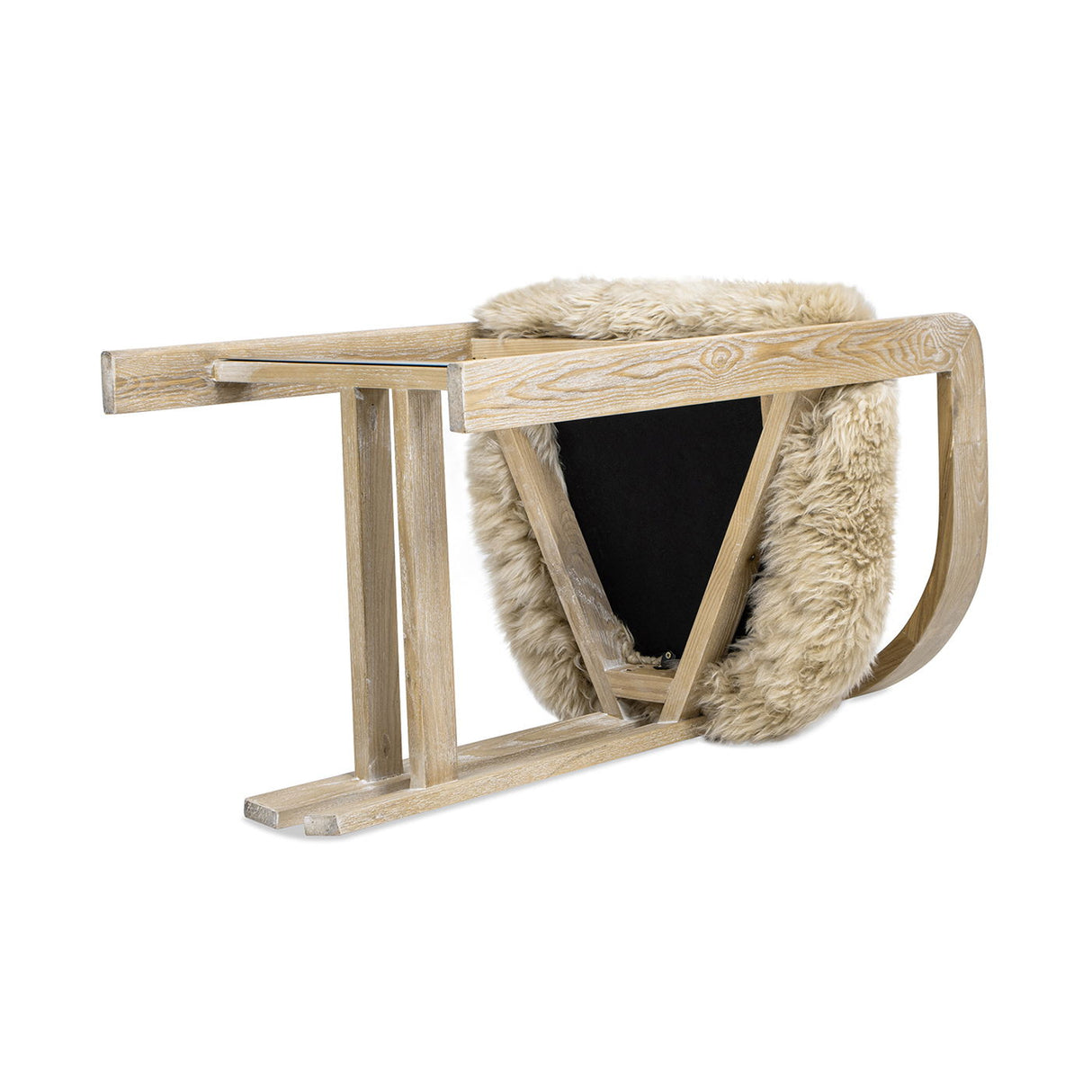 Millwick - Low Back Genuine Fur Counter Stool - Natural Blonde by Jennifer Taylor Home | Bel Furniture
