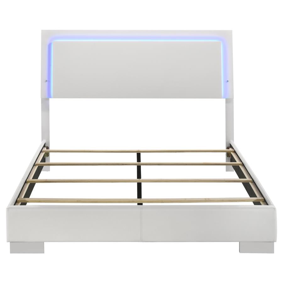 Felicity - Wood LED Panel Bed
