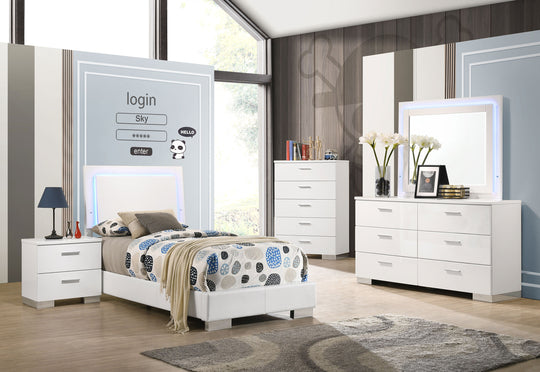 Felicity - Bedroom Set With Led Headboard And Mirror