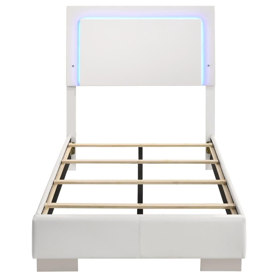 Felicity - Wood LED Panel Bed