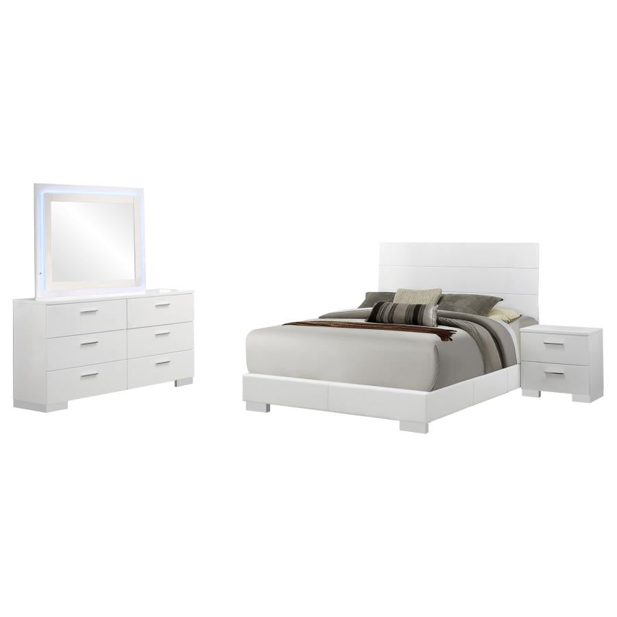 Felicity Bedroom Set White High Gloss