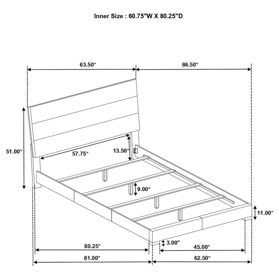 Felicity Bedroom Set White High Gloss