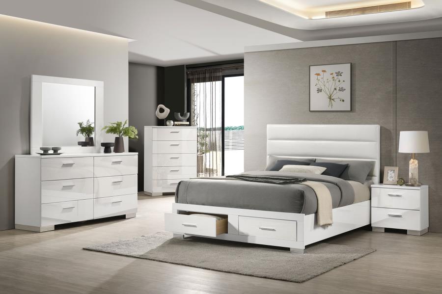 Felicity - Storage Bedroom Set - White
