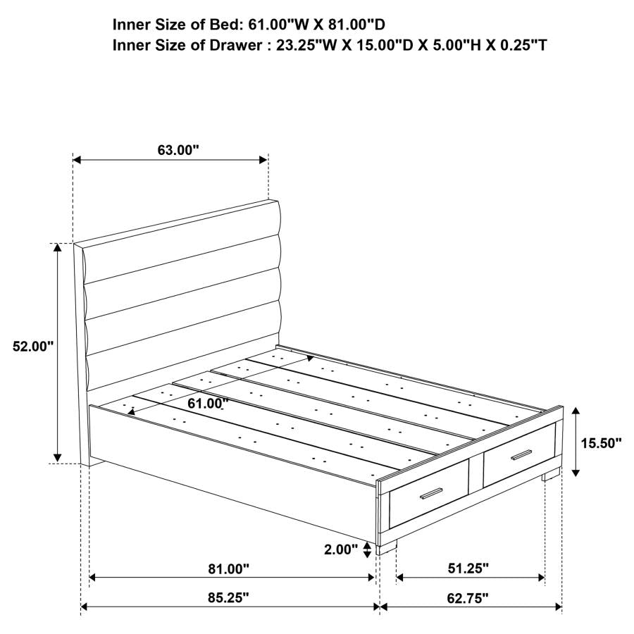 Felicity - Storage Bedroom Set - White
