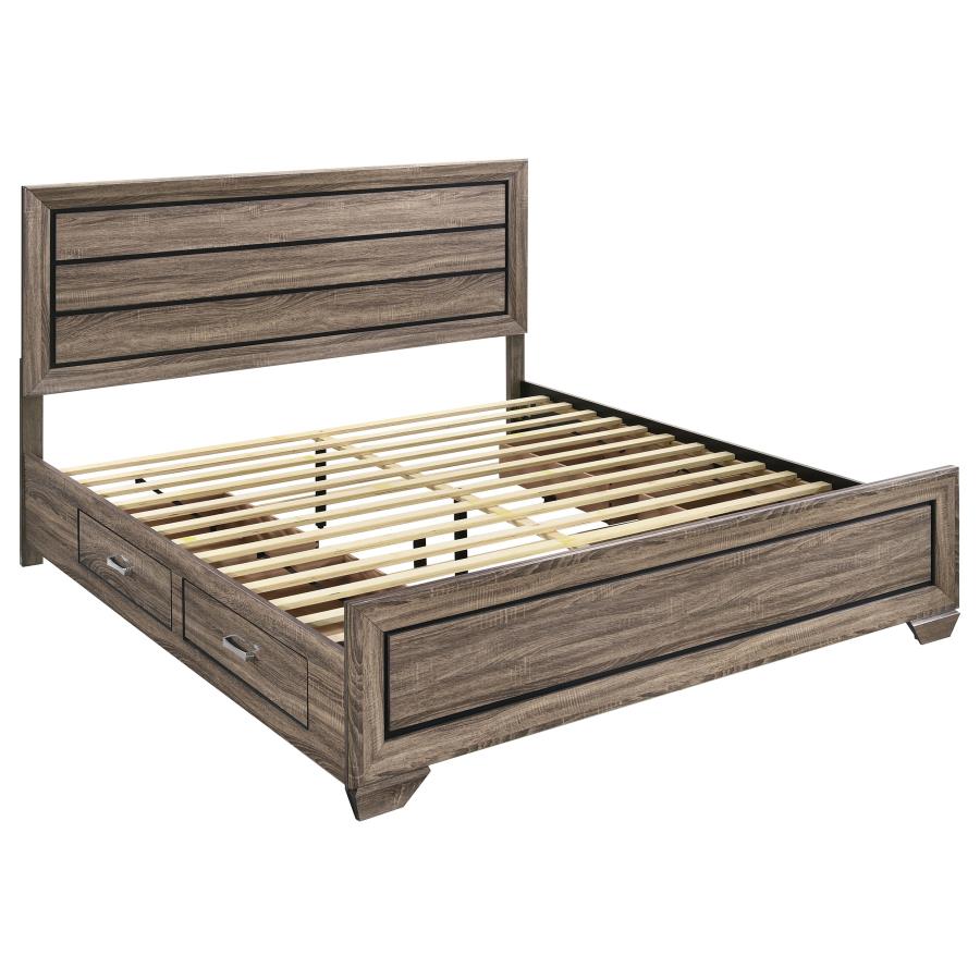 Kauffman - Wood Storage Panel Bed