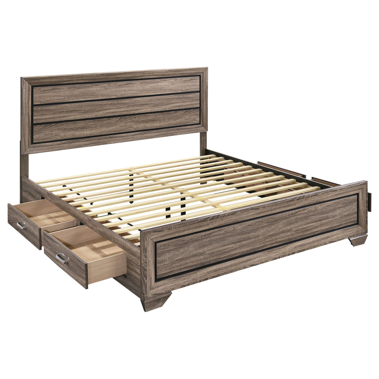 Kauffman - Wood Storage Panel Bed