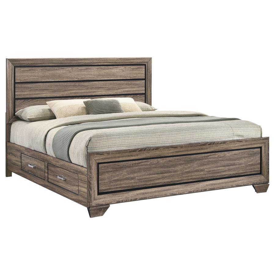 Kauffman - Wood Storage Panel Bed