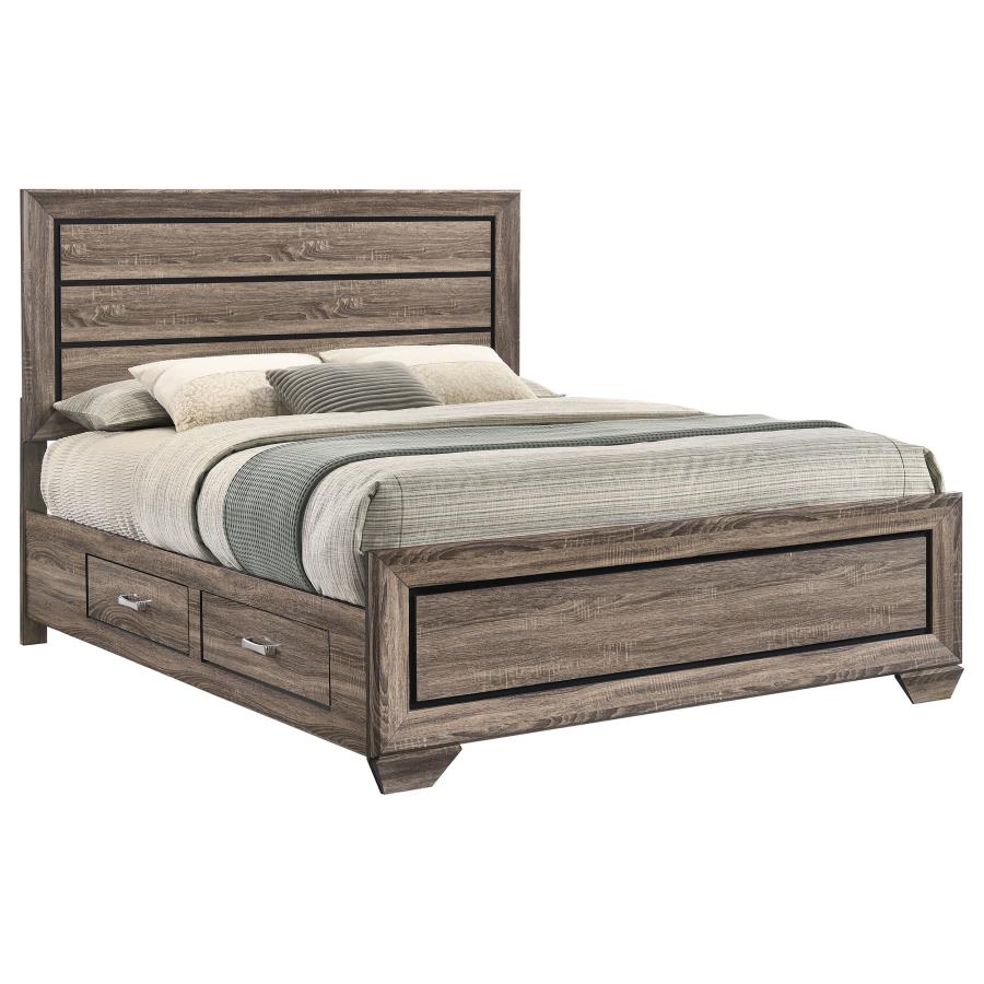 Kauffman - Wood Storage Panel Bed