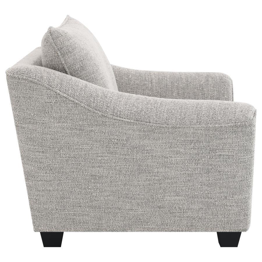 Tomkins - Boucle Upholstered Chair - Light Gray by Coaster Fine Furniture | Bel Furniture