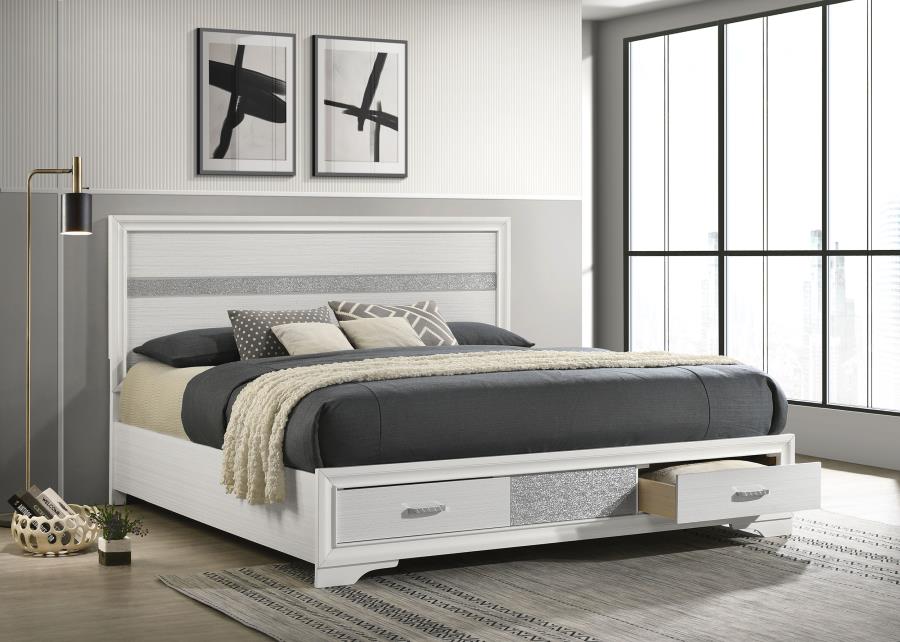 Miranda - Storage Wood Panel Bed