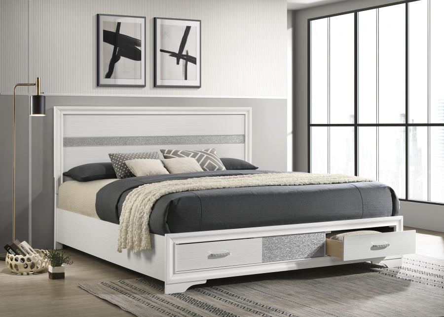 Miranda - Storage Wood Panel Bed