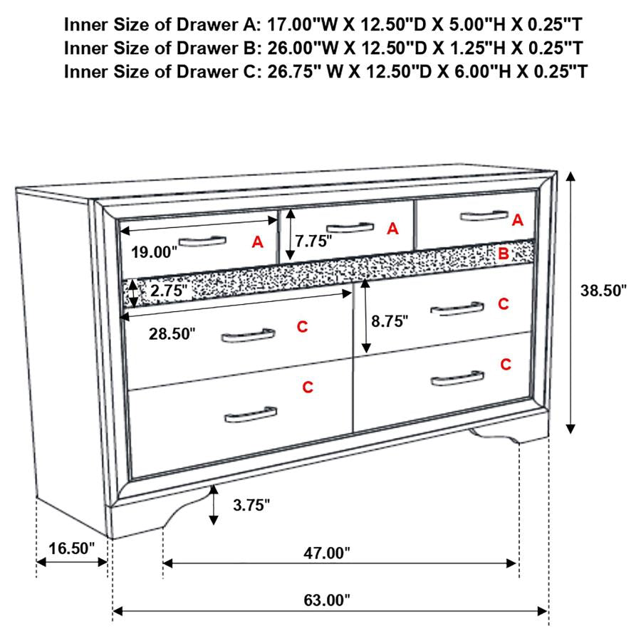 Miranda - 7-Drawer Dresser