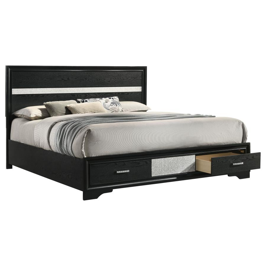 Miranda - Storage Wood Panel Bed