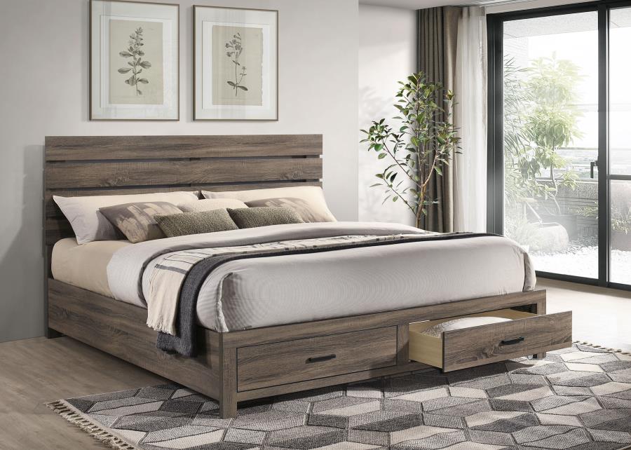Brantford - Wood Storage Panel Bed