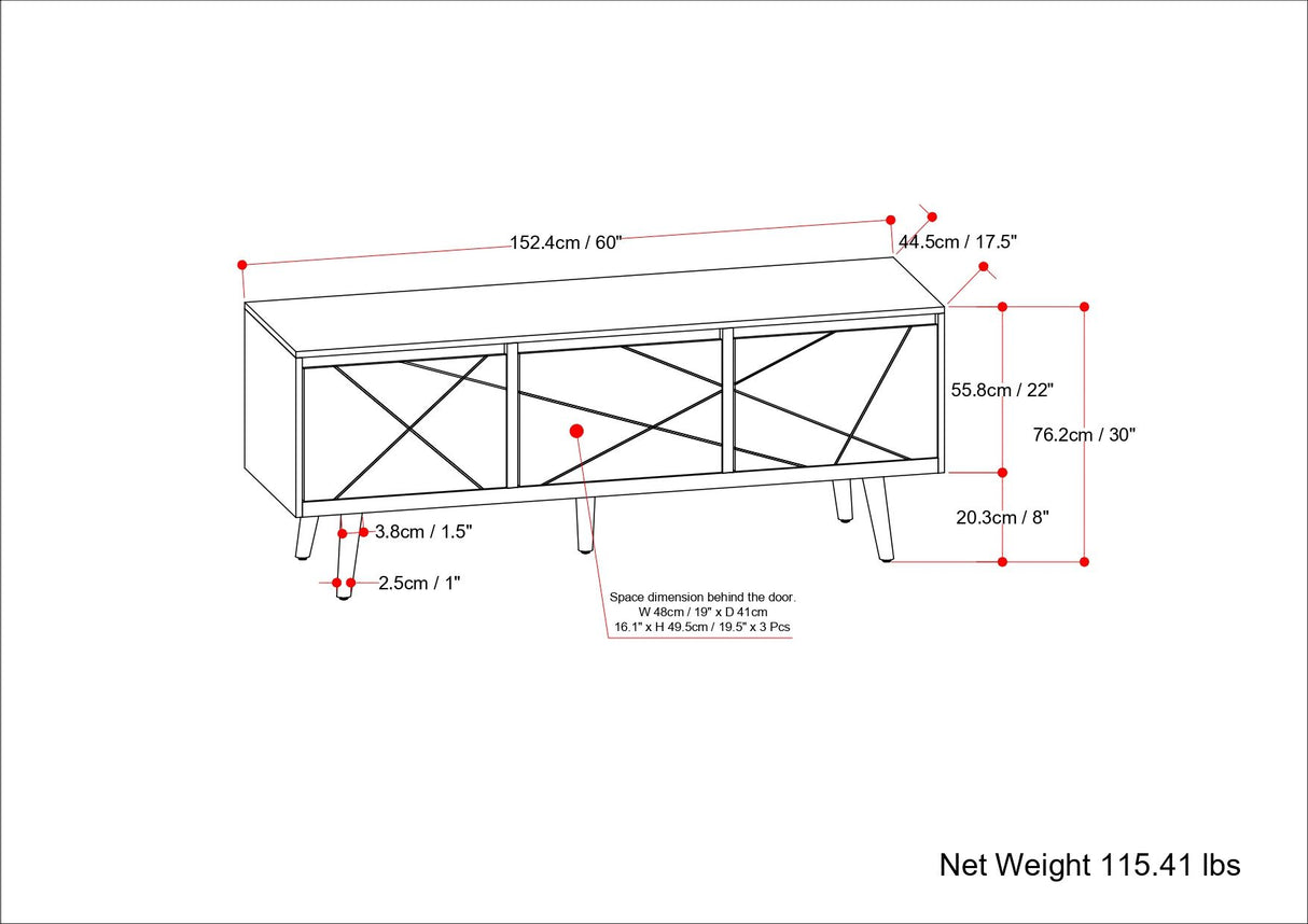 Jager - Sideboard Buffet - Natural by Simpli-Home | Bel Furniture