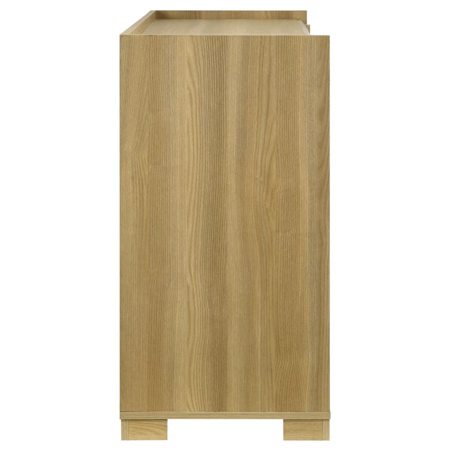 Hyland 6-drawer Dresser with Mirror Natural
