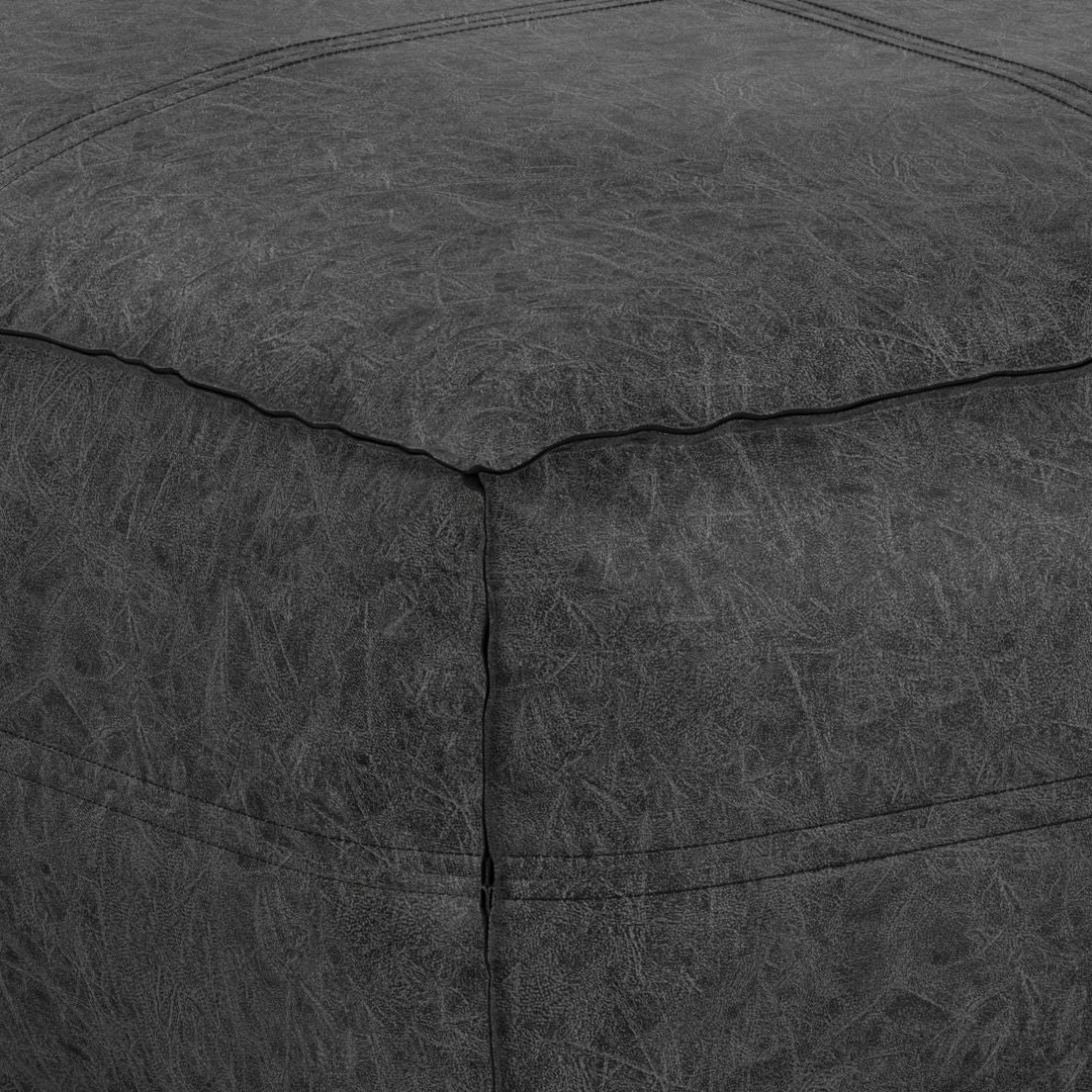 Brody - Large Square, Coffee Table Pouf by Simpli-Home | Bel Furniture